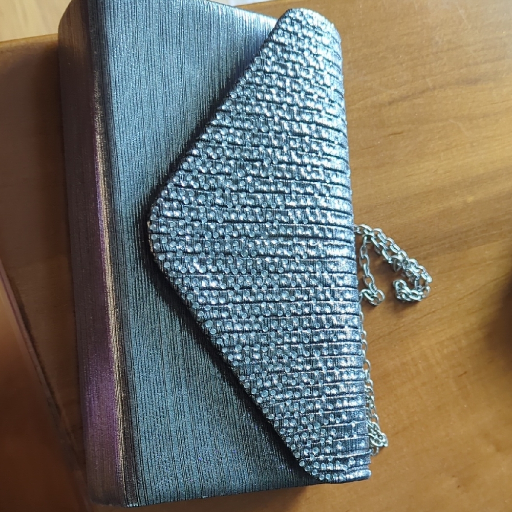 Elegant Silver Clutch Bag